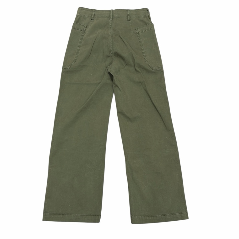 Frame Green Khaki Cropped Wide Leg Pants - Picture 2 of 5